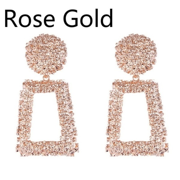 Geometric Trapezoidal Earrings - Picture 2 of 5